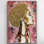 Arte materica figurativa con pellet